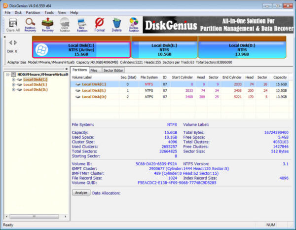 DiskGenius 5.4.6 - Image 4